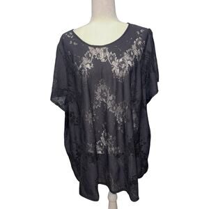 Torrid Womens 5 Blouse Lace Whimsigoth Dark Romantic Feminine Dainty Maximalist